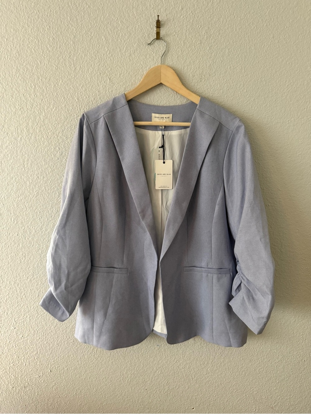 Skies Are Blue Stitch Fix Light Blue Blazer NWT